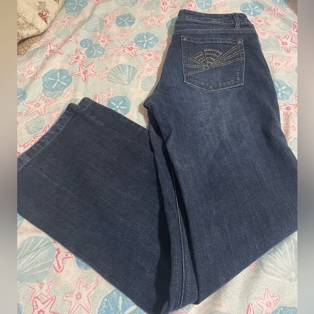 WHBM Blanc Follow your Dreams Mid-Rise Bootcut 8R Designer Jeans